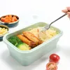 Dinnerware Sets 350-1200ml Silicone Collapsible Lunch Box Storage Container Microwavable Portable Bowl Picnic Camping Rectangle Outdoor