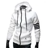 Herrtröjor män manlig vår huva hooded sport kappa mode fast färg smal mäns tröja sudaderas con capucha moletom