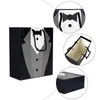 Opakowanie prezentów 5PCS papierowe Tuxedo Groomsmen To torby na wesele zaręczynowe przyjęcie ślubne Prezesowe opakowanie 19,8 x 23x9cm