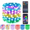 Strings 5/20 m Smart LED Fairy Light RGB Bluetooth App Twinkle String na zewnątrz choinki girland