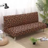 Stoelbedekkingen Monily Flower Print Universal Sofa Cover Spandex Anti-Dirty verwijderbare stretchbank Geen armleuning Foding Bed