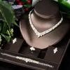 Necklace Earrings Set HIBRIDE Clearance Price Vintage Dubai 2 Tones Jewelry For Women Cubic Zirconia Bridal And Bijoux