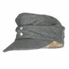 Bérets Reproduction WWII ARMÉE ALLEMANDE EM PANZER M43 M1943 CASQUETTE EN LAINE DE CHAMP GRIS EN TAILLES Military Store 5605101