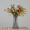 Decorative Flowers Fake Country Style Aritificial Silk Chrysanthemum Bouquet For Vases Home Decor Picnic Mariage Flores Accessories