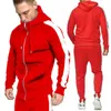 Survêtements pour hommes Automne Hiver Survêtement Streetwear Casual Set Hoodies Sportswear Pieces Zipper JacketPants Sports Suit G221010