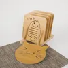 Table Mats Home Wooden Cartoon Insulation Mat Non-slip Pot Creative Cute Tea Bowl Pad Kitchen Accessories