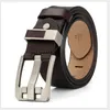 Belts Leather Cowhide Men's Belt Fashion Metal Alloy Pin Buckle Adult Jeans Business Casual Waist Male Strap