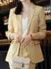 Damespakken Blazers Spring Fashion Casual Women Blazer broekpak Lange mouw slanke jas potloodbroek 2 -delige dames zakelijke broeken pak 221008