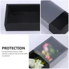 Gift Wrap 10pcs Kraft Paper Drawer Boxes Packing Box With Transparent PVC Window Display Wedding Cookie Candy Cake