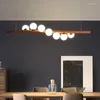 Ljuskronor timmer glas lampsk￤rm ljuskrona matsal levande caf￩ h￤ngande lampa persika tr￤ f￤rgsuspension armaturen