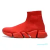 Botas balenciagas Negro Blanco 2.0 Velocidades Zapato Plataforma Azul Zapatillas de deporte Calcetines Hombre Mujer balencigas Diseñador Tripler Light Paris Sliver Brown Ruby Graffiti H1NT