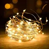 Strings LED Fairy Lights Copper Drut sznurek 1/2/3/5/10m wakacyjny lampka na zewnątrz girland na Navidad Choinka Dekoracja Rok 2023