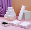 Múltiplos sizes de embalagem de presentes brancos foscos com tampas e bolsas de papel para compras cheias de esponja embalagens de jóias de varejo para colchete de pingente de anel de breol