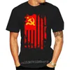 T-shirts pour hommes Drapeau de l'URSS avec marteau et faucille T-shirt symbole de l'Union soviétique