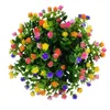 Dekorative Blumen, Blumenkränze für die Haustür, Sommergirlande, Gypsophila, Simulation, kleiner Weihnachtskranz für den Innenbereich, 12 Kränze mit Lichtern