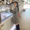 Abiti da ragazza In vendita 2022 BP Autunno Ragazze Abito a maniche lunghe Plaid Farfalla Nodo di pizzo Costumi per bambini Bambini Baby For