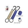 Utomhus Gear Mountaineering Buckle Key Chain Survival Rope Escape Paracord Vandring Camping Mountaineer Key Ring Carabiner Multifunktion