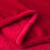 Blanket Red Flannel Blanket Soft Throw Blanket On Sofa Bed Plane Travel Plaids Adult Home Textile Solid Color Blanket Travel R230615