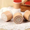 Assorted Retro Vintage Floral Flower Pattern Round Wooden Rubber Stamp Scrapbook eto