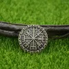 Broszki nostalgia nordyc viking vegvisir skandynawski kompas islandzki wicca metal dla mężczyzn Kobiety vintage akcesoria