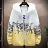 Women's Jackets Women Basic Jackets Summer 2022 Print Colorful Oversize Print Thin Windbreaker Women Hooded Jacket Coat Zipper Woman Veste Femme T221008