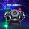 Nya r￶rliga huvudljus scenbelysningsutrustning parti 18x10w 3 huvuden rgb laser LED Disco -lampor