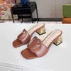 Classic Designer Women Platform Sandalen Fashion Slide Ggity Slippers Sexy Heel Luxe lederen SDGVD