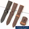 Watch Bands Luxury Accessories Genuine Wear-resistant Cow Leather Band Strap Brown 12 20 21 22 Mm Crocodile Pattern Watchband