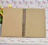 Kraft Cover Notebooks Tijdschriften plannersbladjes met blanco papieren bruin copybook -dagboek voor reizigers tekenen schilderen over zee