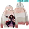 Heren Hoodies Anime dateren een live cosplay kostuum Tobiichi origami tokisaki kurumi 3d dames heren hoodie sweatshirt casual tracksuits