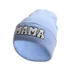 Mama monogrammé Broidered Wool Cap femelle parent-enfant mini alphabet pour enfants la fête des mères