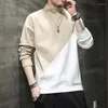 Men's Hoodies 2022 Sweatshirt Men Fashion Clothing Patchwork Lightweight Long Sleeve Top Streetwear Clothes Hip Hop