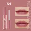 Lip Gloss Silky Matte 24 -uurs duurzame kleur Rendering Natuurlijke hydraterende waterdichte vrouwen Geavanceerde sexy make -up lippenstift