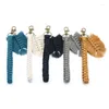 Keychains 1 PC Bohemia Style Macrame Tassel para mujeres dise￱ador soporte de llave en bolsillo de llavero encanto colgante de joyas de joyas de joyas