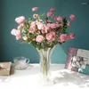 Decorative Flowers Beautiful Icelandic Daisy Fake Garden Home El Shopping Mall Decoration Wedding Pography Props Fleurs Artificielle