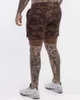 Treino de fitness de shorts masculino Camuflagem de camuflagem masculina 2 em 1 em 1 jogger ginástica calça esportiva de moda de ginástica