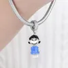 925 Sterling Silver Dangle Charm Femmes Perles Haute Qualité Bijoux Cadeau En Gros Bleu Nuit Ciel Étincelant Étoile Lune Perle Fit Pandora Bracelet DIY