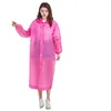 Ensembles de course adulte épaissi imperméable femmes et hommes manteau de pluie transparent vêtements de pluie conjoint long voyage randonnée en plastique