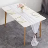 European simple wedding decoration Table Runners solid color polyester chiffon Table Cloths streamer LT080