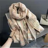 Зимний кашемировый шарф женщин 2022 Дизайн теплый пашмина