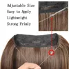 Perruques synth￩tiques sans clip halo cheveux ombre r￩sistant ￠ la chaleur artificielle fausse fausse faussaire long long poitrine de cheveux raide court pour les femmes