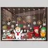 Party Decoration Home Christmas Sticker Glass Stickers Colorful DIY Electrostatic PVC Remove Year 2023