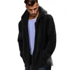 Herrenjacken, Fleece, warmer Pullover, Herren-Strickjacke mit Kapuze, Sherpa-Teddy-Mantel, Übergröße 3XL, Tops, flauschige Pullover