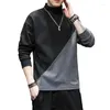 Men's Hoodies 2022 Sweatshirt Men Fashion Clothing Patchwork Lightweight Long Sleeve Top Streetwear Clothes Hip Hop