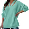 Women's Sweaters 2022 Women's Sweater Casual V-Neck Hollow Out Solid Color Women Vest Pullovers Long Sleeve Chaleco Mujer