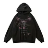 Vintage hoodie sweatshirt streetwear grafische print punk goth noodde washooded 2022 harajuku casual losse pullover