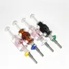 Narguilés verre nectar paille glycérine liquide à l'intérieur de l'huile de refroidissement NC Kit dab rig 510 joint à vis narguilé Micro HoneyStraw ensemble