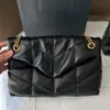 Borsa a mano in pelle di pecora trapuntata Borsa hobo ascellare Catene Spalla Donna Borsa a tracolla Busta INS Borsa a mano in vera pelle Flip Super soft Lettere di moda