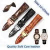 Watch Bands Luxury Accessories Genuine Wear-resistant Cow Leather Band Strap Brown 12 20 21 22 Mm Crocodile Pattern Watchband