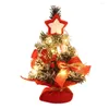 Christmas Decorations Attractive Reusable Wear-resistant Battery Operated Fake Xmas Tree Artificial Tabletop